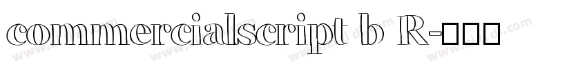 commercialscript b R字体转换